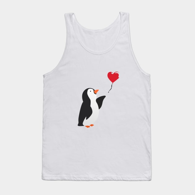 Penguin with balloons Tank Top by visual.merch